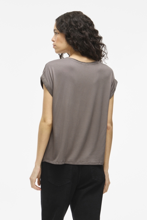 Vila viellette s/s satin top - noos